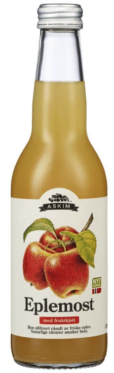 Eplemost m/Fruktkjøtt 0,33l flaske Askim