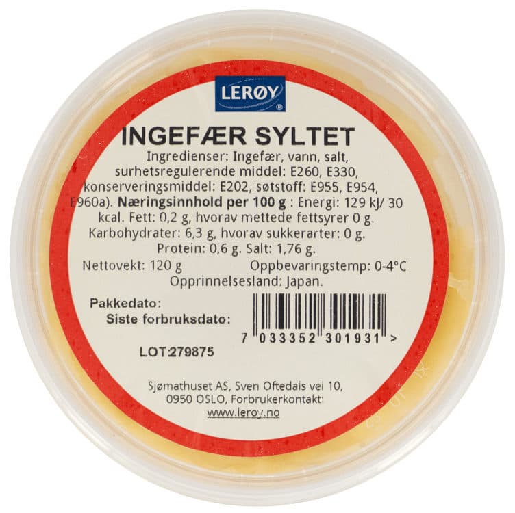 Ingefær Syltet 120g Lerøy