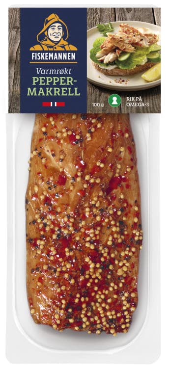 Peppermakrell Varmrøkt 100g Fiskemannen