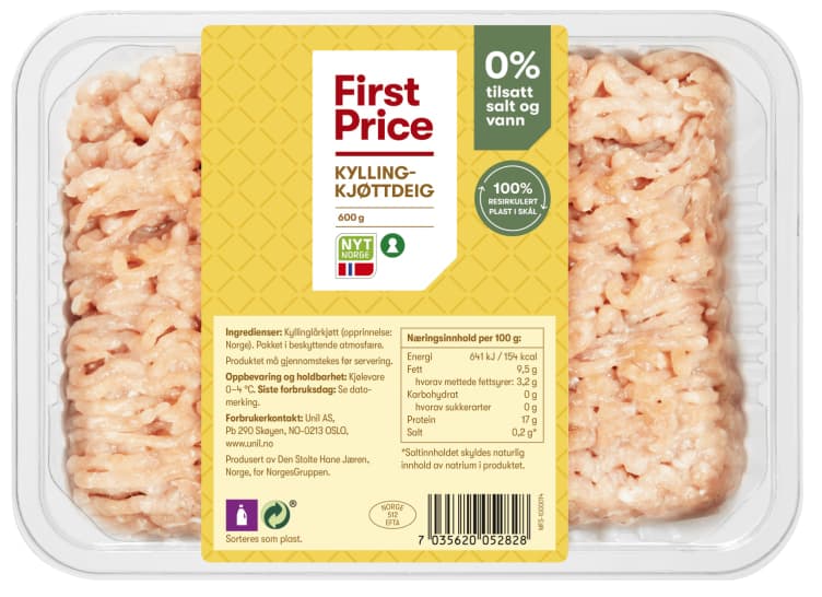 Kyllingkjøttdeig 600g First Price