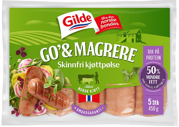 Kjøttpølse u/Skinn 450g Go & Mager