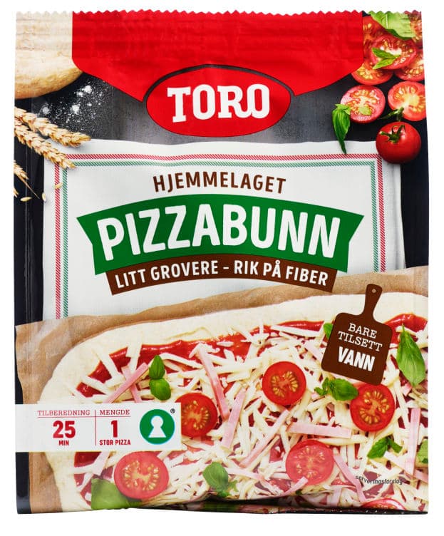 Pizzabunn Litt Grovere 373g Toro