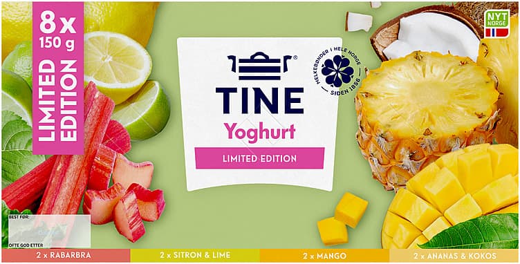Yoghurt Sesong Vårfrisk 8x150g Tine