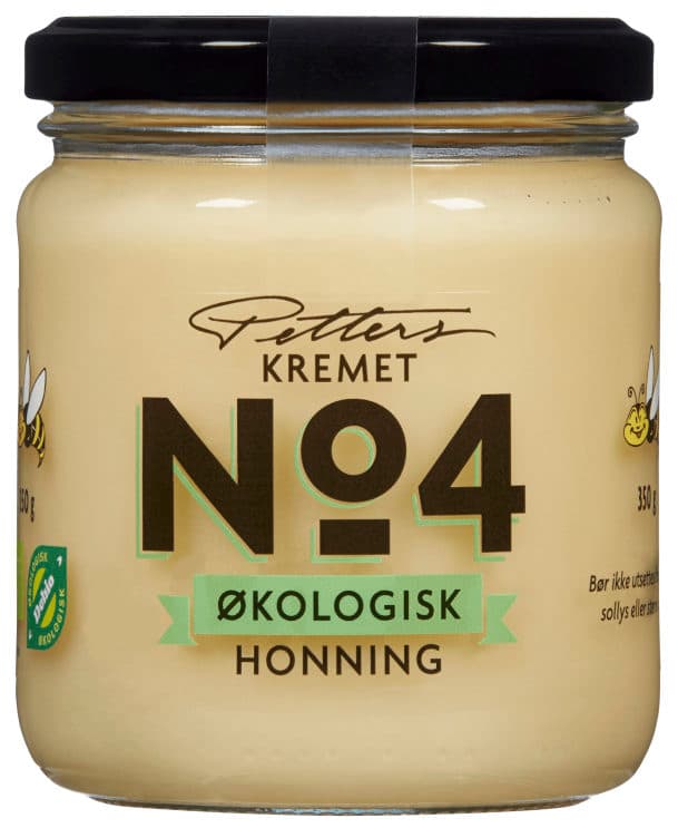 Honning No.4 Kremet Økol 350g Petters