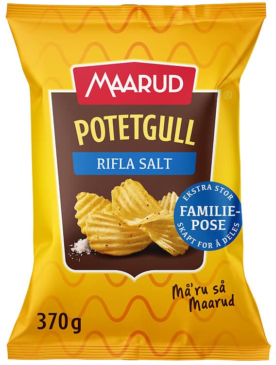 Potetgull Rifla Salt 370g Maarud