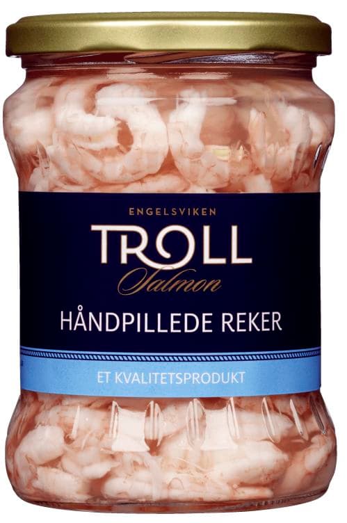 Reker i Lake Håndpillede 500g Troll