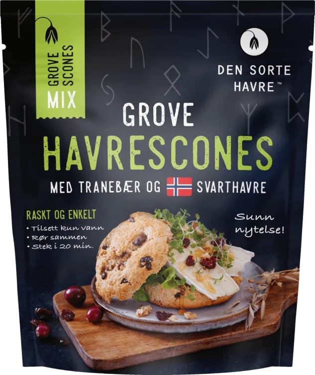 Havrescones m/Tranebær Mix Økologisk 300g Dsh