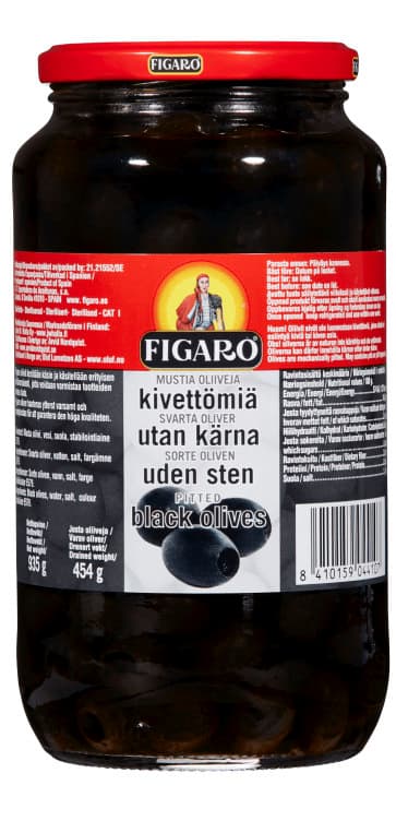 Oliven Sort u/Sten 935g Figaro