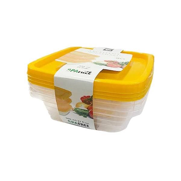 Plastbokser til oppbevaring, 3 x990ml