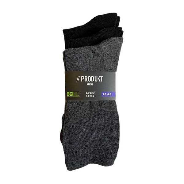Socks 3-pack Grey/Black/Black (41-45)