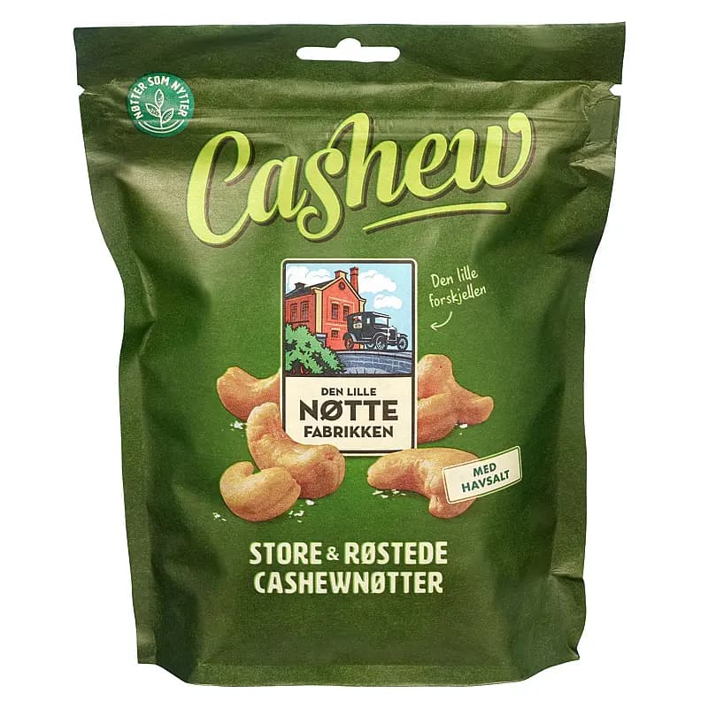 Cashewnøtter 280 g Den lille nøttefabrikken