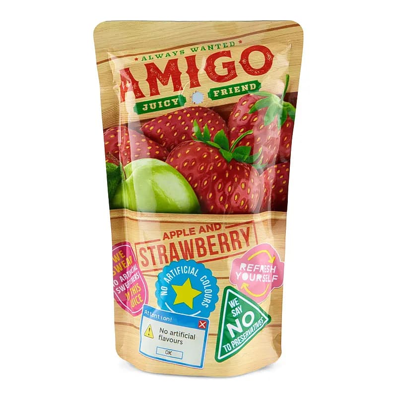 Fruktdrikk 8x200 ml Amigo jordbær