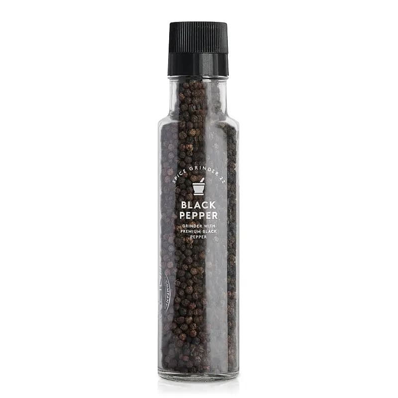 Pepper m/kvern Svart pepper m/kvern 140 g
