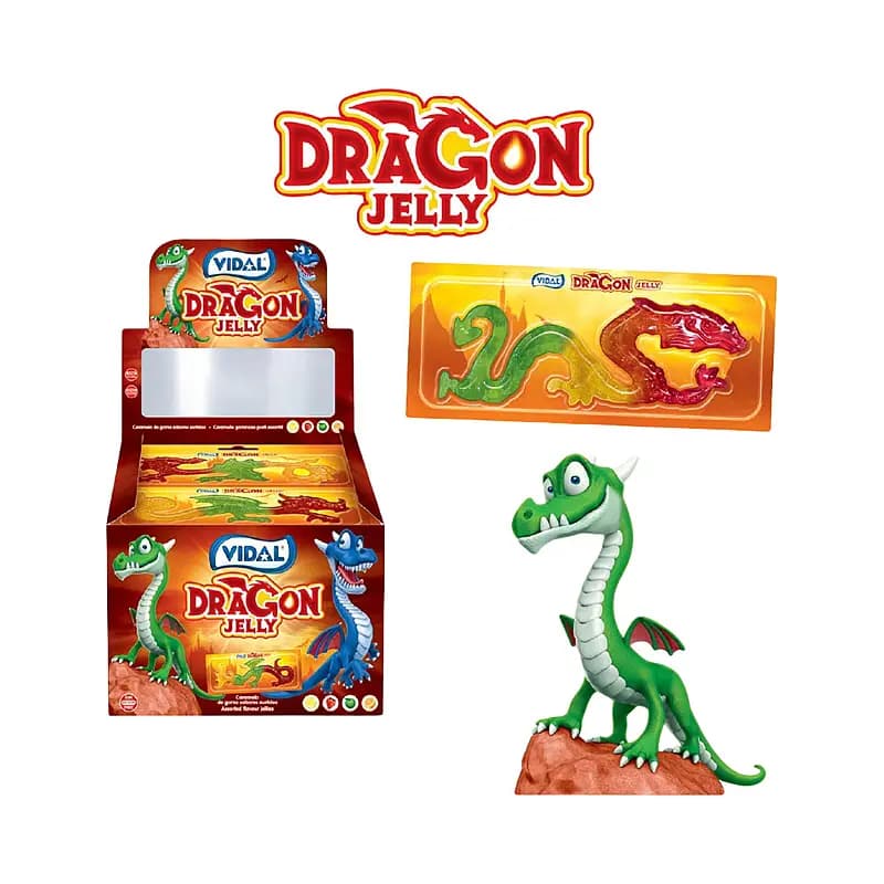 Dragon jelly 66 g 2 figurer i pk. Vidal
