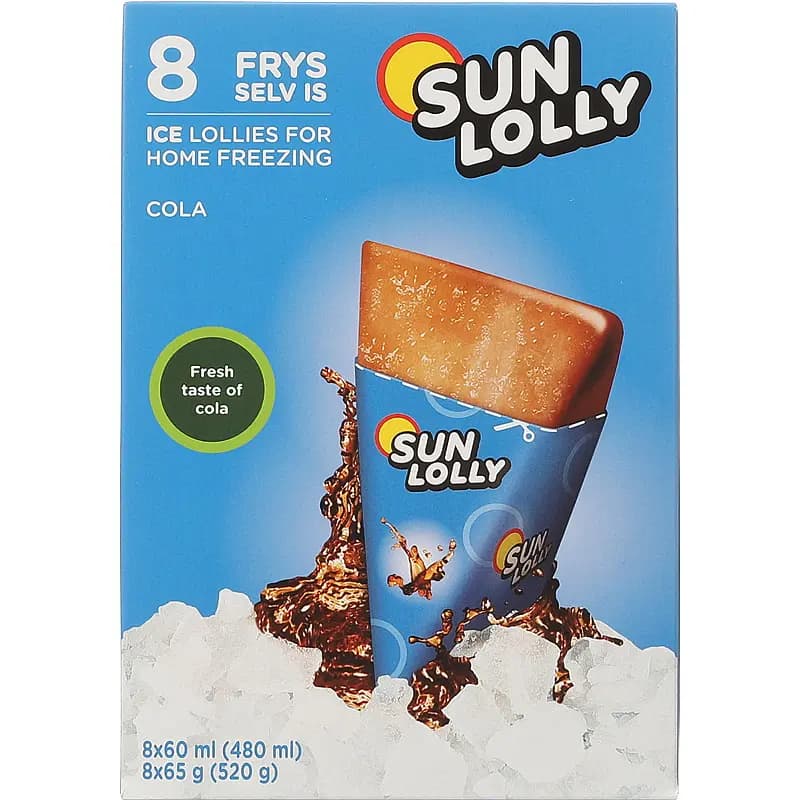 Sun Lolly 8-pk Cola frys selv-is
