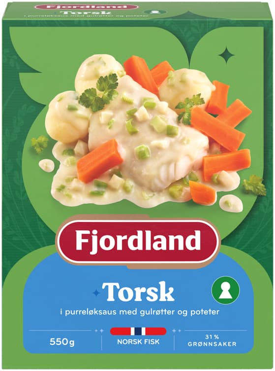 TORSK I PURRELØKSAUS 550 g Fjordland