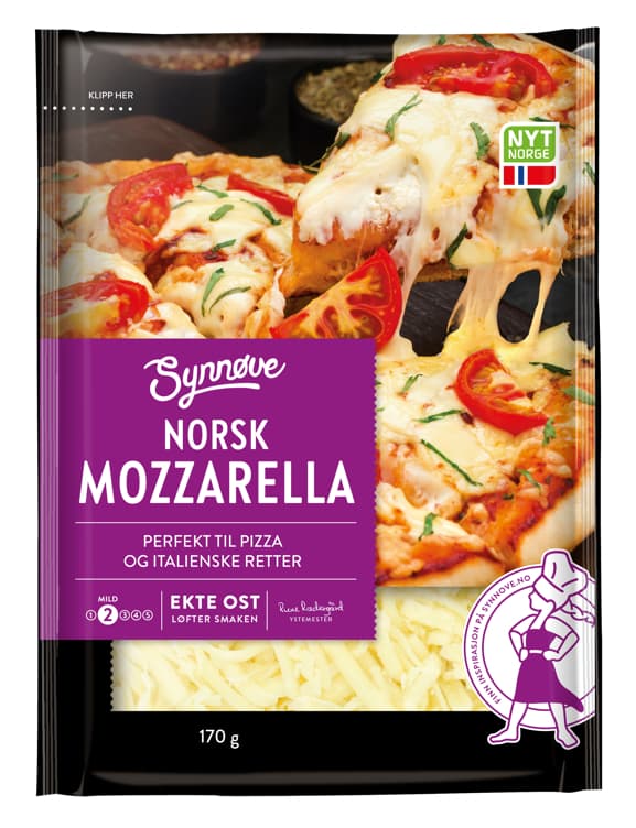 MOZZARELLA Revet 170g synnøve