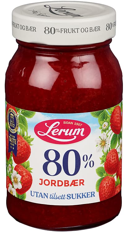 LERUM JORDBÆRSYLTETØY 330 g u/sukker