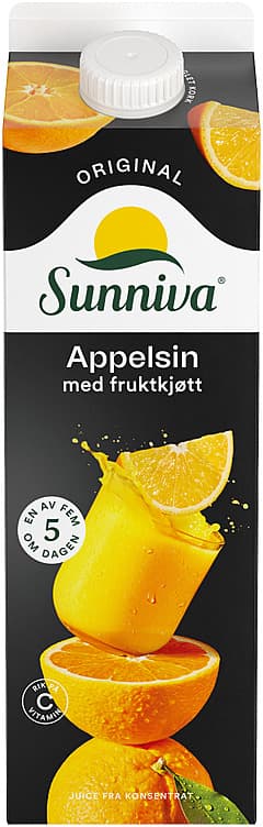 SUNNIVA APPELSINJUICE 1 l m/fruktkjøtt