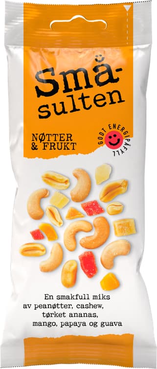 POLLY SMÅSULTEN 60 g nøtter og frukt
