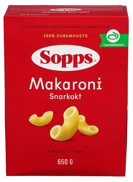 SOPPS MAKARONI SNARKOKT 650 g