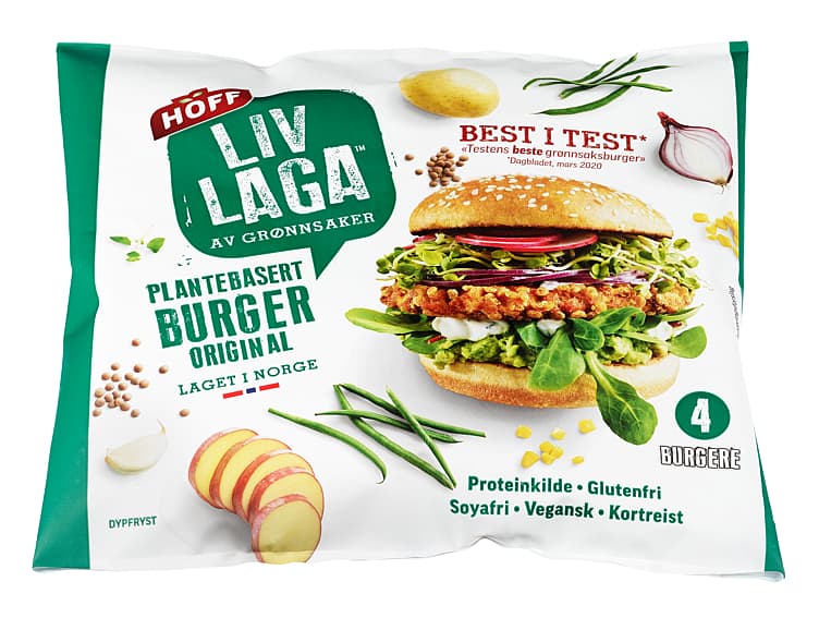 GRØNNSAKSBURGER LIV LAGA 500 g vegansk Hoff