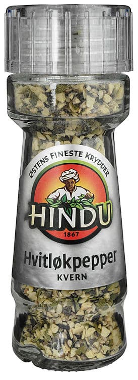 HVITLØKSPEPPER GLASS Gl hindu