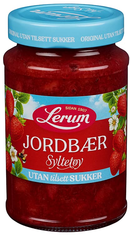 JORDBÆRSYLTETØY U/sukker 425g lerum