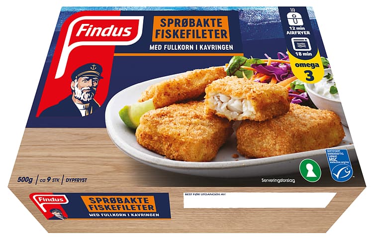 FINDUS FISKEFILETER 500 g sprøbakte