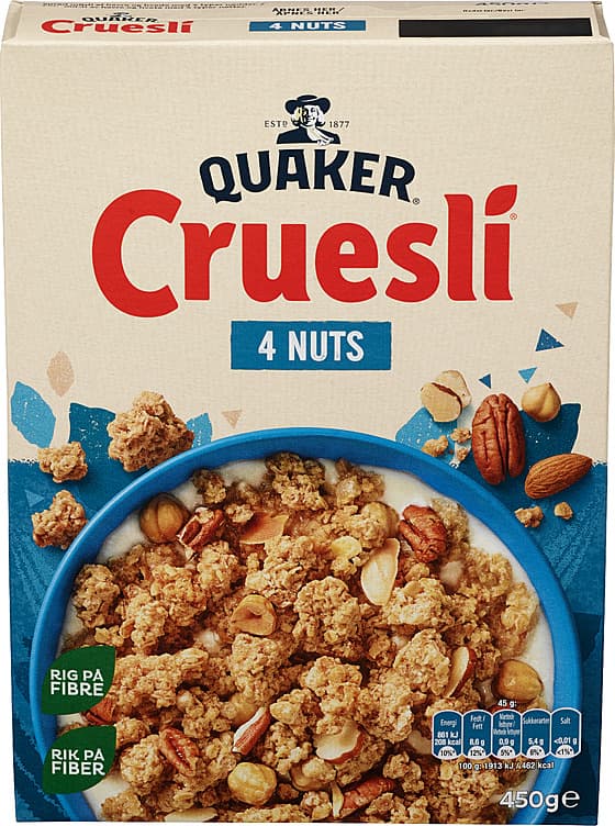 CRUESLI 4 NUTS 450 g quaker